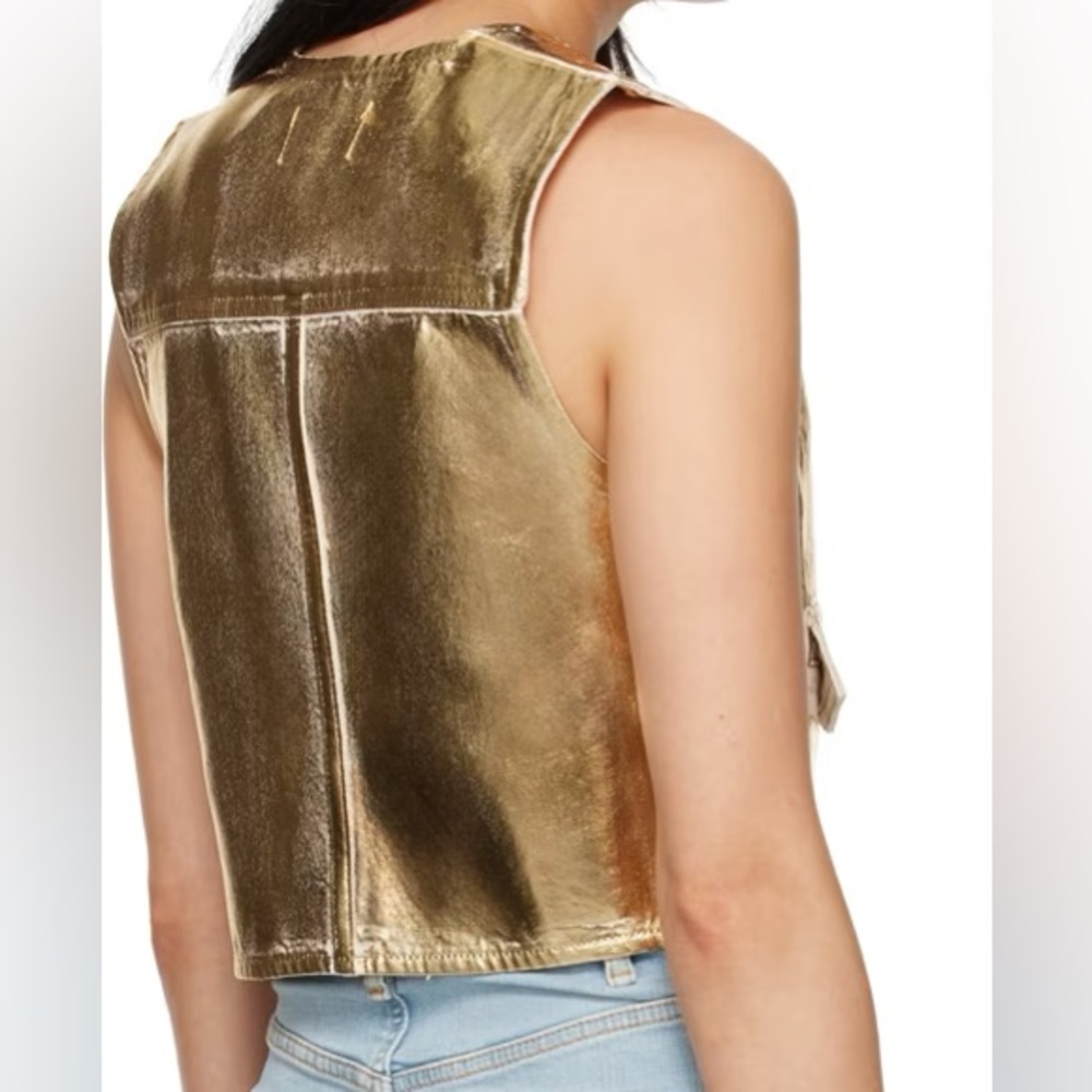 Ganni Gold Vest - Picture 3 of 4